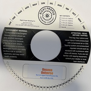 Unseen Universe Barrel-aged Farmhouse Ale