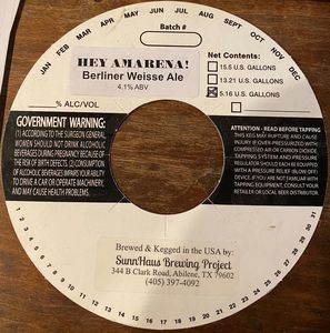 Sunnhaus Brewing Project Hey Amarena! Berliner Weisse Ale