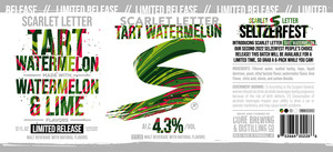 Core Brewing & Distilling Co. Scarlet Letter Tart Watermelon - Watermelon & Lime