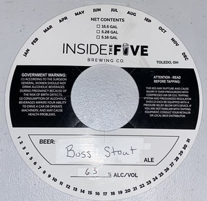 Inside The Five Brewing Boss Stout