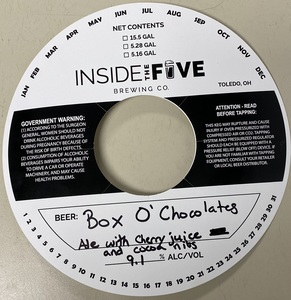 Inside The Five Brewing Box O' Chocolates