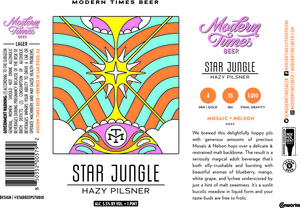 Modern Times Beer Star Jungle Hazy Pilsner January 2023