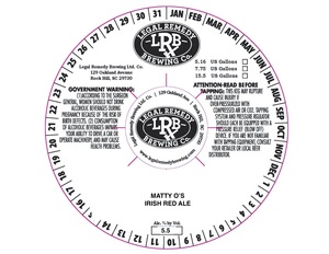 Legal Remedy Brewing Matty O's Irish Red Ale