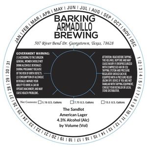 Barking Armadillo Brewing The Sandlot American Lager