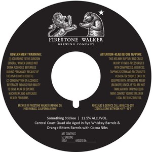 Firestone Walker Brewing Company Something Stickee