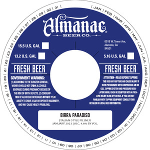 Almanac Beer Co. Birra Paradiso