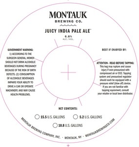 Montauk Brewing Company Juicy India Pale Ale January 2023