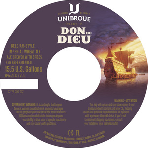 Unibroue Don De Dieu January 2023