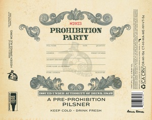 Prohibition Party A Pre-prohibition Pilsner