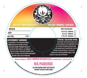 Jolly Pumpkin Artisan Ales Sunrise