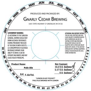 Gnarly Cedar Brewing Lemon In My Pocket
