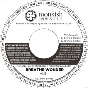 Monkish Brewing Co. LLC Breathe Wonder