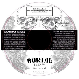 Burial Beer Co. Skillet Shakes Donut January 2023