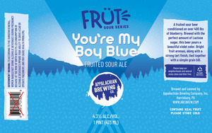 Appalachian Brewing Company You're My Boy Blue Fruited Sour Ale January 2023