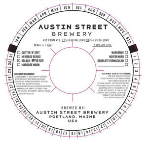 Austin Street Brewery Kolsch Style Ale February 2023