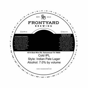 Frontyard Brewing Cold Ipl