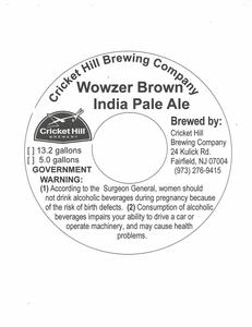 Cricket Hill Wowzer Brown India Pale Ale January 2023