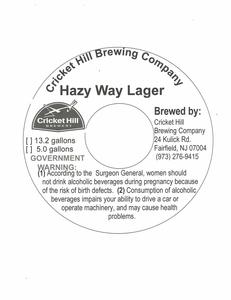 Cricket Hill Hazy Way Lager