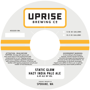 Uprise Brewing Co Static Glow Hazy India Pale Ale