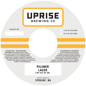 Uprise Brewing Co Pilsner Lager