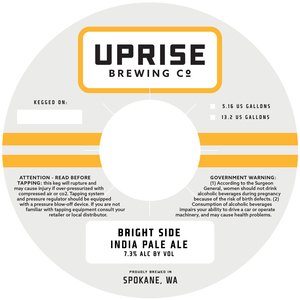 Uprise Brewing Co Bright Side India Pale Ale