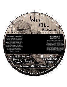 West Kill Brewing Microclimate February 2023