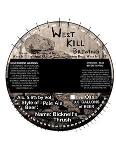 West Kill Brewing Bicknell's Thrush