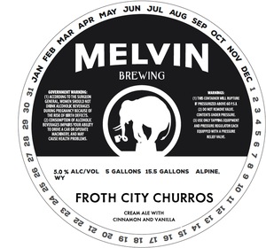 Melvin Brewing Co Froth City Churros