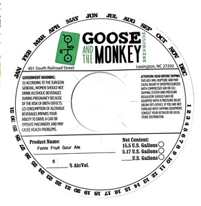 Goose And The Monkey Brewhouse Fonix Fruit Sour Ale