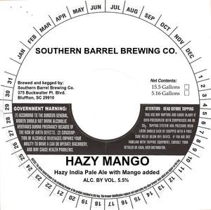 Southern Barrel Brewing Co. Hazy Mango February 2023