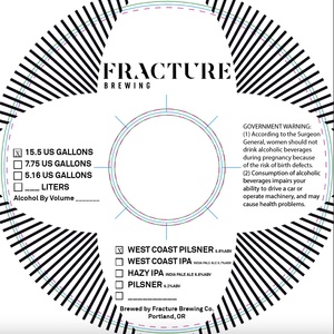 Fracture Brewing Fracture West Coast Pilsner15 Gallon
