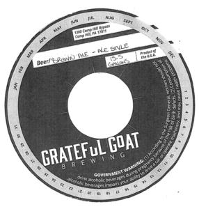 Grateful Goat Brewing Brown Ale