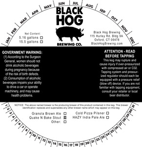 Black Hog Quake N Bake