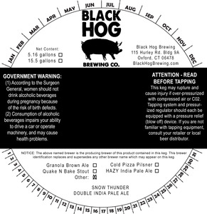 Black Hog Snow Thunder February 2023