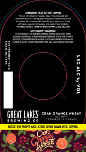 Great Lakes Brewing Co. Cran Orange Wheat February 2023