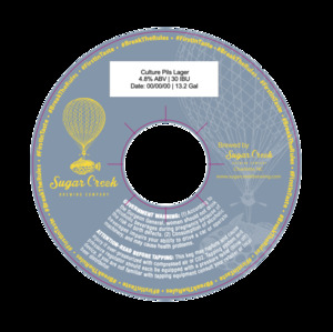 Sugar Creek Brewing Company Culture Pils Lager
