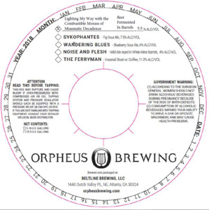 Orpheus Brewing Lighting My Way With The Combustible Morass Of Miasmatic Decadence