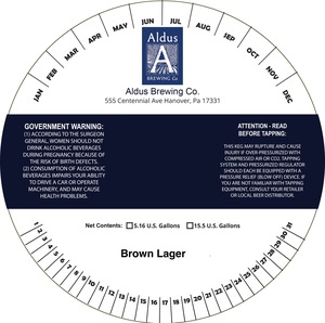 Aldus Brewing Co. Brown Lager
