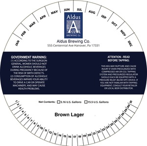 Aldus Brewing Co. Brown Lager February 2023