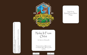 Rice Family Brewing Nuke It From Orbit An American Strong Ale