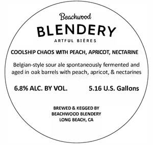 Blendery Coolship Chaos With Peach, Apricot, Nectarine February 2023