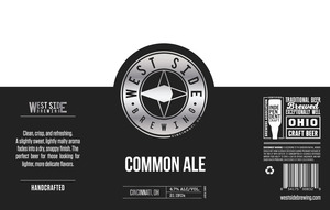 West Side Brewing Common Ale