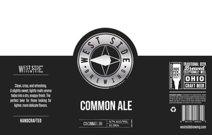 West Side Brewing Common Ale February 2023