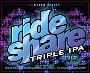 Abita Brewing Company LLC Ride Share Triple IPA February 2023