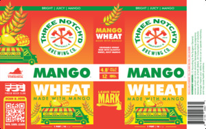Three Notch'd Brewing Co. Mango Wheat February 2023