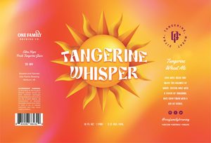 One Family Brewing Company Tangerine Whisper