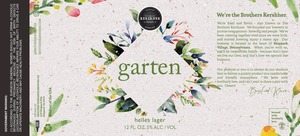 Brothers Kershner Brewing Co. Garten- Helles Lager