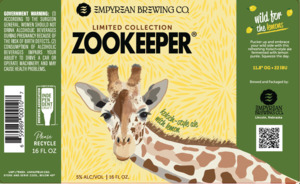 Zookeeper Kolsch Style Ale With Lemon February 2023