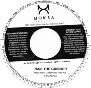 Pass The Grinder Hazy West Coast India Pale Ale