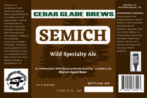 Cedar Glade Brews Semich Wild Specialty Ale